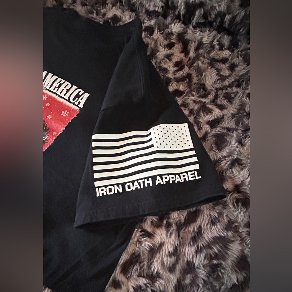 Iron oath, apparel, Black large T-shirt
 “ make America Cowboy again” - Picture 4 of 14